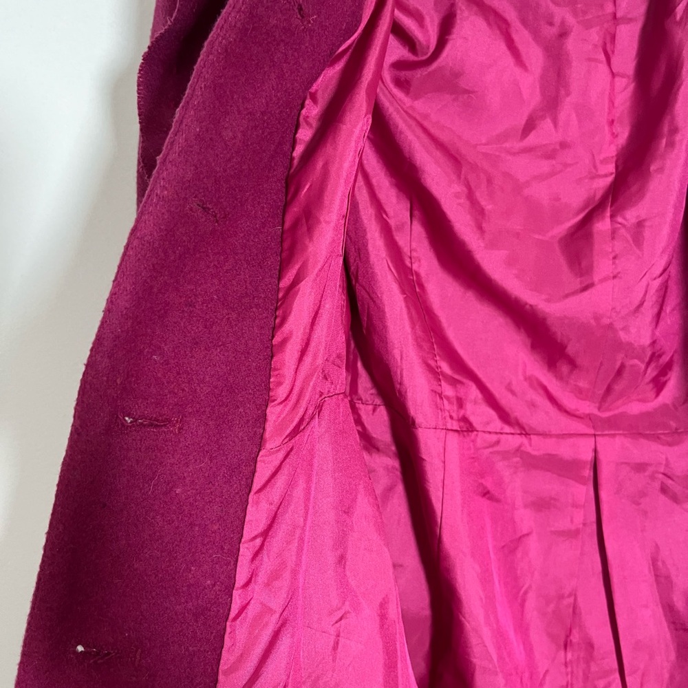 Lulumari Fuchsia Ruffled Trench Coat - Picture 9 of 9